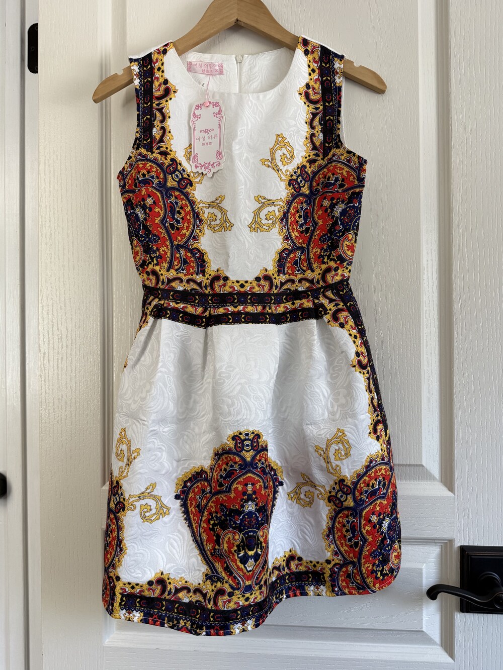 Paisley Print Mini Dress